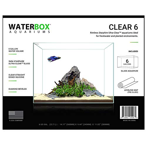 Waterbox Clear 6 Gallon Aquarium, 11.68 LBS, Transparent