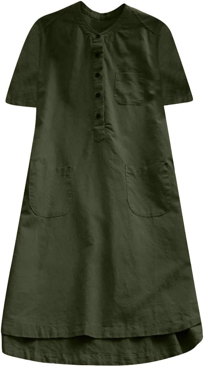 womens linen shirt dress
