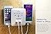 Tenergy 3 AC Outlet Wall Mount 1200 Joules Surge Protector w/ 2.4A Dual USB Charging Port & Retractable Phone Holder for Smartphones - Perfect for Home & Office - UL Listed