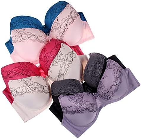 Romals Women's Bras Full Cup Brassieres Underwire Bra(Packs of 6)