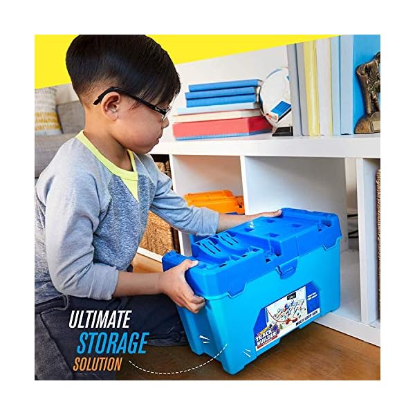 Hot Wheels Track Builder Multi Loop Box Ultimate Storage 1 Feet of Track, Connectors, Launcher, Diecast Car, Portable…