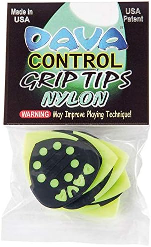 DavaGrip Tips Nylon Plectrum Green ~ Bag Of 6