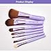 GothicBride Makeup Brushes Set Elegant Purple Premium Makeup Brush Set Synthetic Foundation Powder Concealers Eye Shadows Kabuki Travel Foundation 7Pcs Brush Sets