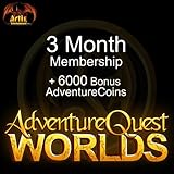 3 Month Membership and 6000 AC: AdventureQuest Worlds [Instant Access]