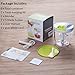 Manual Food Chopper for Salad Salsas Pesto Baby Food, Onion Chopper, Salad Chopper, Vegetable Cutter/Mixer/Dicer for Fruit, Nut, Herbs, Handheld Veggie Chopper with Sharp 5 Blades, 1000 ml Mint Green
