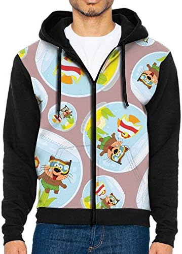E8F1 Hoodies Snorkling In Gold Fish Bowl Mens Hoodie Sweatshirt With Pockets