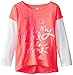 Adidas Little Girls' Long Sleeve Graphic Tee Shirt, Flash Red, 6