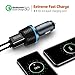 TORRAS Fast Car Charger, [Qualcomm Certified] Al-Body Standalone Output Quick Charge 3.0 USB Car Charger Works with Samsung Galaxy Note 9/ S9 / S8, iPhone Xs/Xs Max/XR / 8/8 Plus, More - Pewter