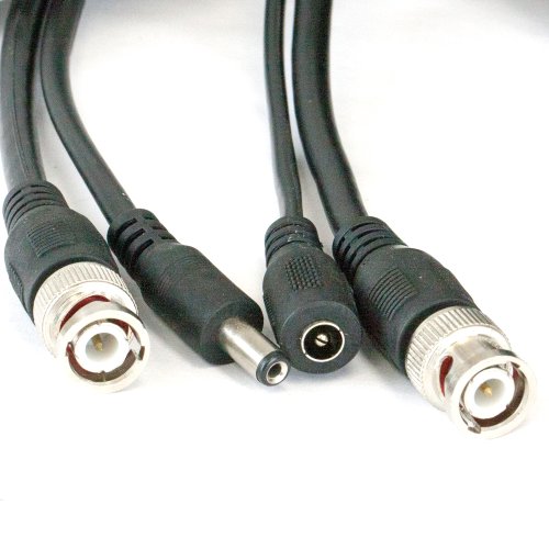 GW Security Professional Grade RG59 Siamese Combo Coaxial Cable Pre-made All-in-One BNC Video Power Cable for 1080P /720P, TVI, CVI, AHD and HD-SDI Camera and Analog CCTV Camera (25Ft, 60Ft, 100Ft, 150Ft, 200Ft available)
