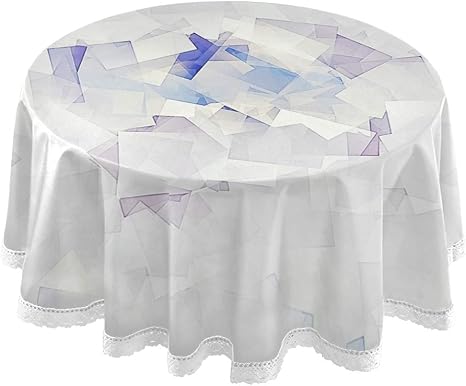 Amazon テーブルクロス 食卓カバー 方形 幾何 白 シンプル 背景 テーブルマット 円形 北欧 撥水加工 汚れ防止 家庭用 高密度 おしゃれ ポリエステル素材 直径150cm テーブルクロス オンライン通販