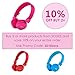 Folding Stereo Wired Headphones for Kids,Girls Headphones,Boys Headphone,in-line Microphone Remote Control Adjustable Over Ear Headphone Kids Headsets with Soft Earpads for Cellphones (Pink)