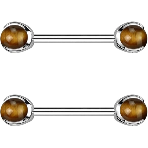 thumbnail image 2 of Pierced Owl Gold Plated Turquoise Beaded Tribal Nipple Barbells, Sold As Pair 2 of 13