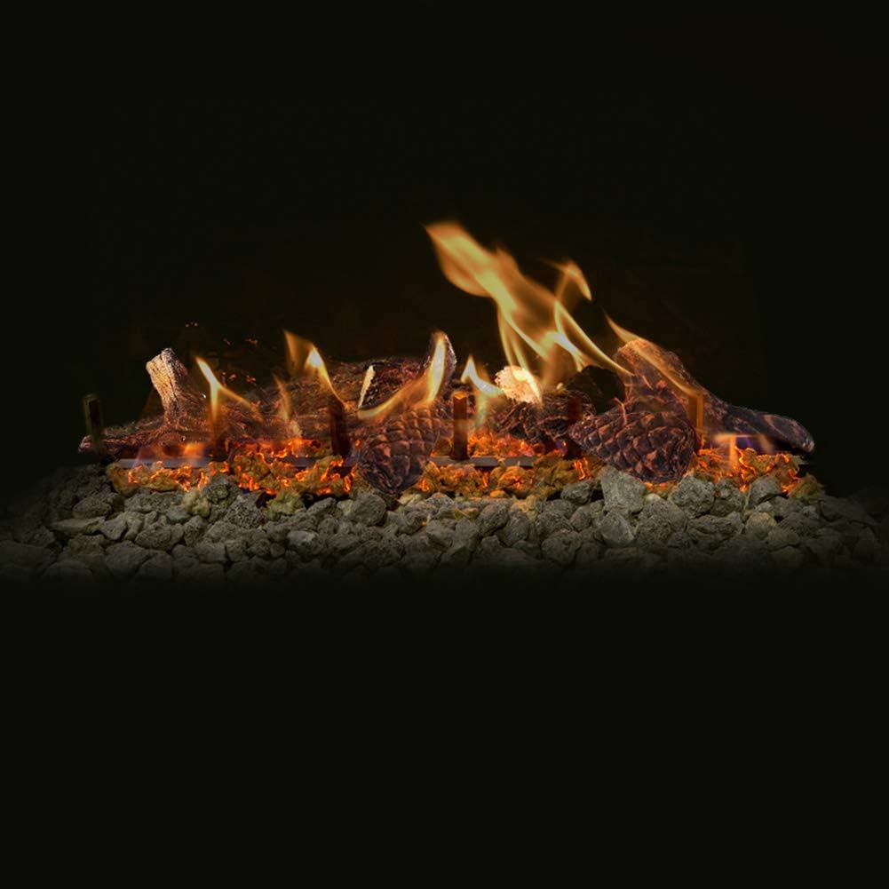 ATR ART TO REAL Ceramic Logs for Bioethanol Fire,Decorative Gas Fireplace Log for Gas Fires,Smokeless Artificial Pine Cones Shaped Firewood Logs for Electric Fireplace,9 Pcs - Image 5