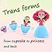 Vndaxau 2 Pack Cupcake Surprise Scented Princess Doll,Reversible Cake Transform to Mini Princess Doll