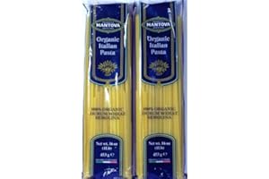 Mantova Organic Fettucine Pasta - (Pack of 10) Non-GMO Authentic Italian Ribbon-Shaped Pasta - Pack of 10