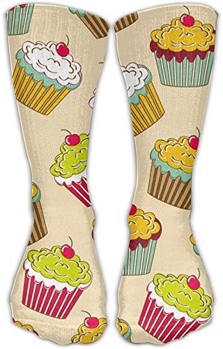 Colorful And Delicious Fruit Cake Crew Socks Stockings Tube Socks Casual Cotton Crew Socks Diabetic Socks