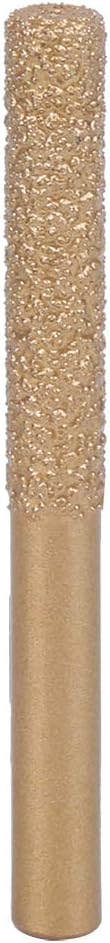 Diamond Router Bits Golden Brazed Straight Shank for Edge Cutting of Marble Quartz and Artificial Stone (6.35 * 7 * 65mm)
