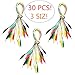 30PCS Alligator Clips Electrical, Eiechip Insulated Alligator Clips with Wires Test Cable Double-Ended Clips, Alligator Clips Insulated Test Cable 5 Colors 30Pieces 20inches(Big/Medium/Small)