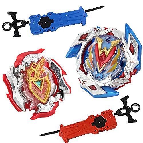 B-Qtech Battling Tops Bey Battle Brust Set 2X Spinning Tops Metal Fusion 2 Launchers