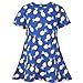Ephex Girl's Short Sleeve A Line Cotton Casual Dress