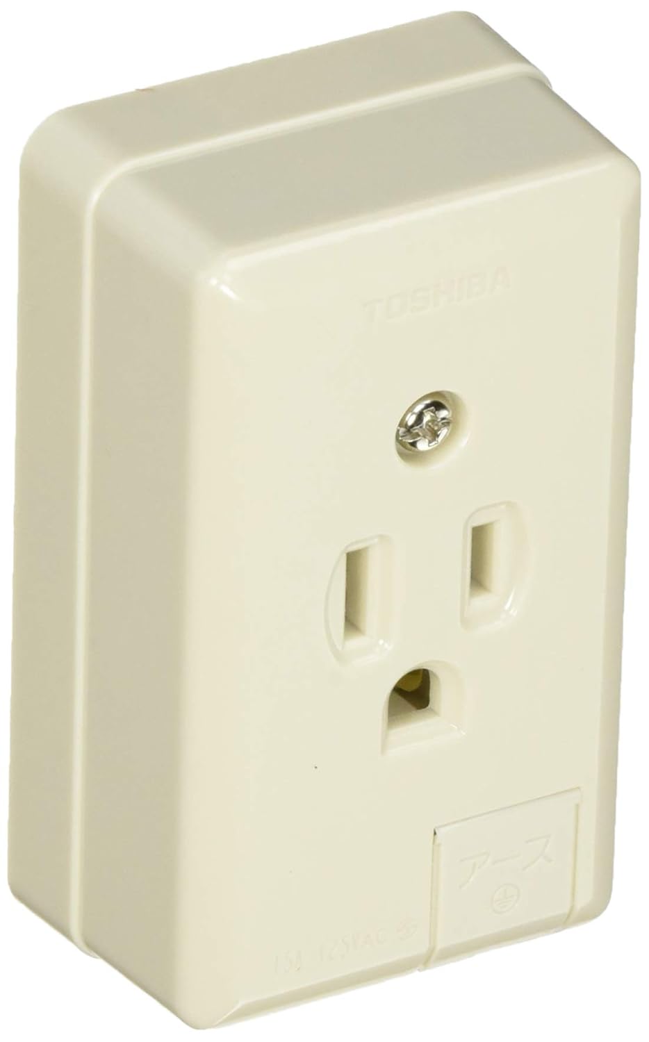 Amazon Co Jp 東芝ライテック アース付露出コンセント フラットアースターミナル付アース付角形コンセント Dc1271eet W 産業 研究開発用品