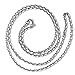 Zysta 3mm Sturdy Nickel Free Stainless Steel 24 inch Lobster Clasp Trace Chain Necklace Women Men Neck Rope Cable Link Replacement Charms Pendant