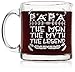 Papa The Man The Myth The Legend - Glass Coffee Mug, 13 oz