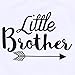 Newborn Baby Boy Girl Romper Tops Shirt Sister & Brother Outfits Set Clothes (0-6 Months, Little Brother)