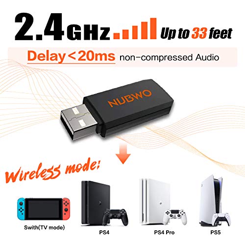 Rstar G06 NUBWO Wireless Gaming Headset for PS5, PS4, PC Over Ear