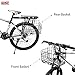 Arltb Lift Off Folding Bike Basket Rust Proof Easy Installation on Front Handlebar & Rear Seat Capacity 44lbs Suitable for Folding Bikes and Some Mountain Bikes - Black/Silver
