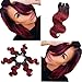 8A 100% Brazilian Virgin Hair 2 Tone Body Wave Bundles 4 Bundles 10 Inch 50 g/pcs Total 200 g Ombre Burgundy Human Hair Extensions Hair Weaving (1B/99J Black To Burgundy)