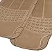 BDK Heavy Duty Rubber Floor Mats - Universal for Car Truck SUV - Full 3pc Set in Beige