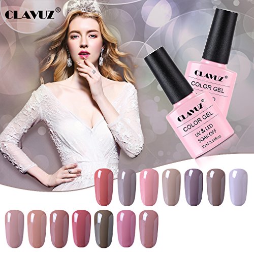 CLAVUZ Gel Nail Polish Nude Soak Off UV Led Gel Nail Polish Salon Nails Art Manicure 8ML - Thumbnail 6