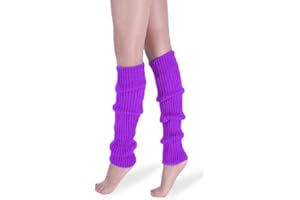 *daisysboutique* Retro Women 80s Adult Ribbed Knitted Leg Warmers Crochet Long Boot Socks for Party Dance Sports Yoga