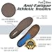 Best Plantar Fasciitis Shoe Insoles - Anti-Fatigue Orthotic Foot Inserts for Men Women. Shock Absorption Support Extended Standing Working on Feet. Special Cushion Arch Heel (Men's Shoe Size 8-13)
