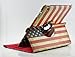 TCD - Apple iPad 2nd 3rd 4th Generation American USA Flag Rotating Leather Kickstand Cover Case - Rustic Vintage Patriotic Theme