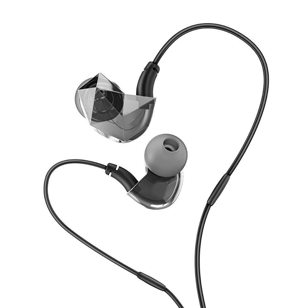 Pevor Wired in-Ear Earbuds Sports Earphones Bass Water Resistant Headphones with Mic Noise Cancelling for Smartphone iPad iPod MP3 HiFi Player