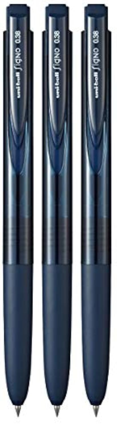 Signo - uni Knock Ballpoint Pen - RT1 - UMN-155-0.38 mm Blue-Black - 3 pcs