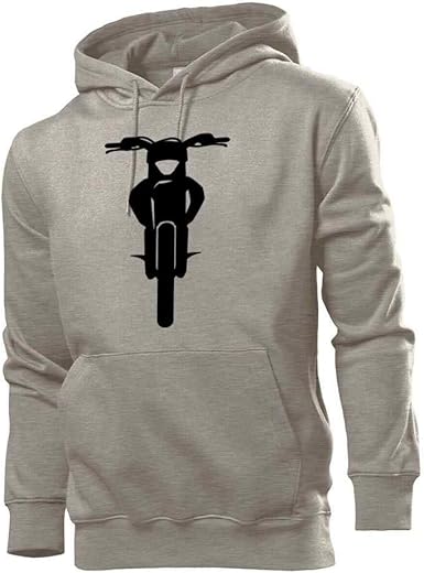 Generisch Felpa da uomo con cappuccio Evoluzione 2.0, Grigio scuro mélange, S