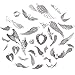 KeyZone 36 Pcs Vintage Silver Plated Assorted Angel Wings Charms Pendants DIY for Jewelry Making and Crafting