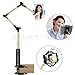 Foldable Detachable Arm Phone Tablets Holder Adjustable Mount Cellphone Tablets Flexible Bolt Clamp Bracket 360 Degree Rotating Table for 4.0 - 14 Inch Screen Device