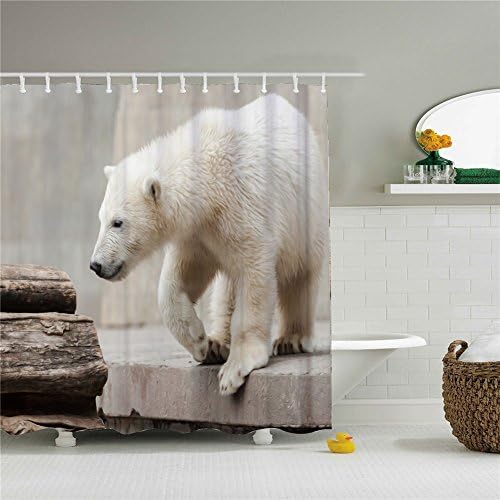 Cheap Creative Cute Koala Bear and Kangaroo Polar Bear Shower Curtains 66x72