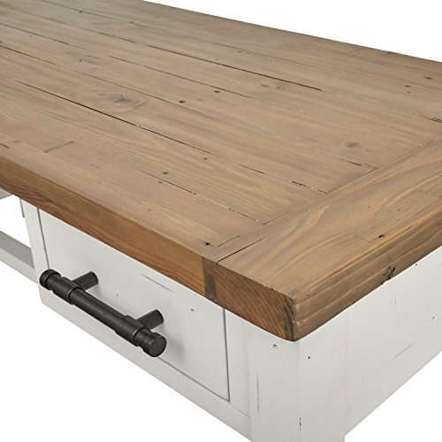 Amazon Brand Stone & Beam Barrett Reclaimed Wood 2Drawer Desk, 71"W
