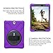 BRAECN Case for Galaxy Tab S2 9.7,Full-Body Shockproof Anti-Slip Protective Case with 360 Degrees Rotatable Kickstand/a Hand Strap/a Shoulder Strap for Samsung SM-T810/SM-T815 (Purple)