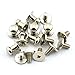 LQ Industrial 30 Pack Silver Round Phillips Head Button Stud Screws 6x8x8mm Chicago Screws Nail Rivet for DIY Leather Craft
