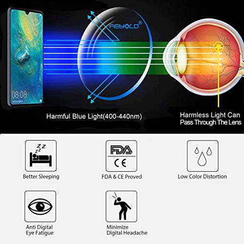 Inshere Retro Round Blue Light Blocking Glasses Eyeglasses Filter Retro Ultra Lightweight Computer Gaming Glasses - Luxury Gold