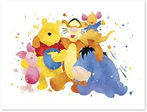 8x10 P46 Winnie The Pooh Watercolor Posters - Nursery Wall Art Decor Prints.Baby Girl, Baby boy Room