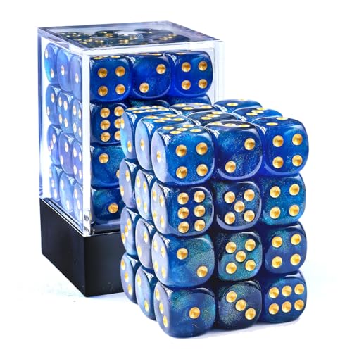 Pearl Blue Dice With Green Shimmery