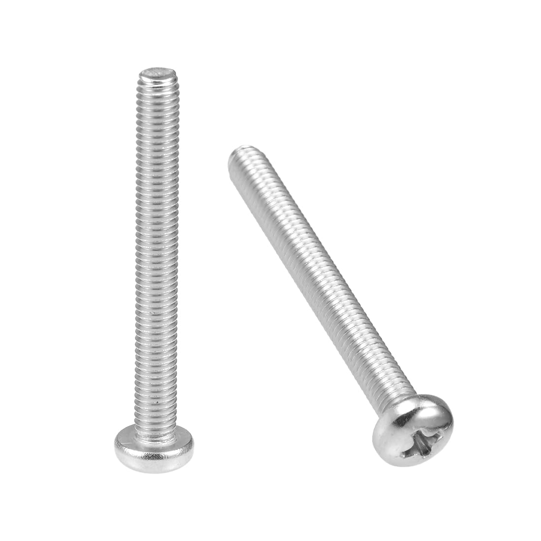 sourcing map M5x40mm Machine Screws Phillips Cross Pan Head Screw 304 Stainless Steel Fasteners Bolts 10Pcs