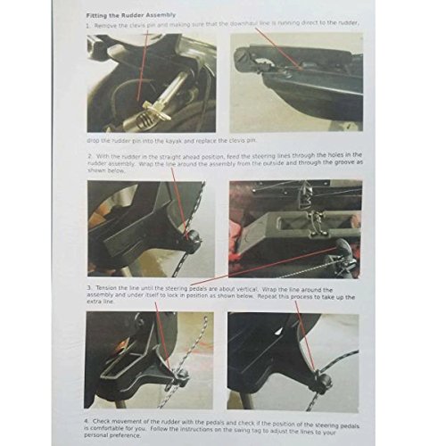 HOMSPORT Nylon Glass Fiber Watercraft Canoe Kayak Boat Tail Kayak Rudder with Steering System - Thumbnail 6